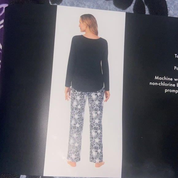 New with tags in purple or black two-piece pajama - Picture 6 of 12